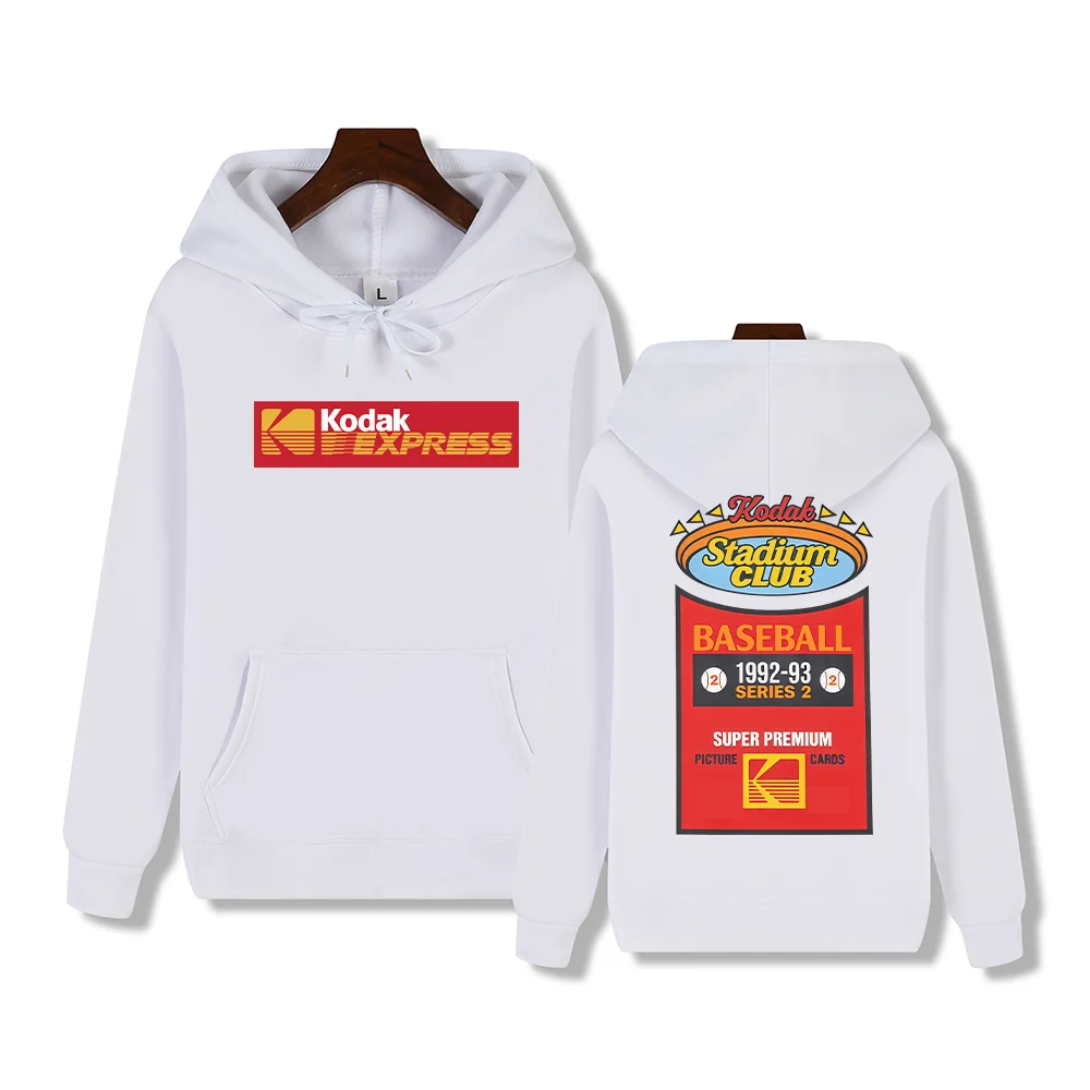 Retro-Hip-Hop-Trend-Sweatshirt der Marke Kodak mit Y2K-Print, Herbst- und Wintermode, Street-Style, vielseitiges, lockeres Herren-Sweatshirt