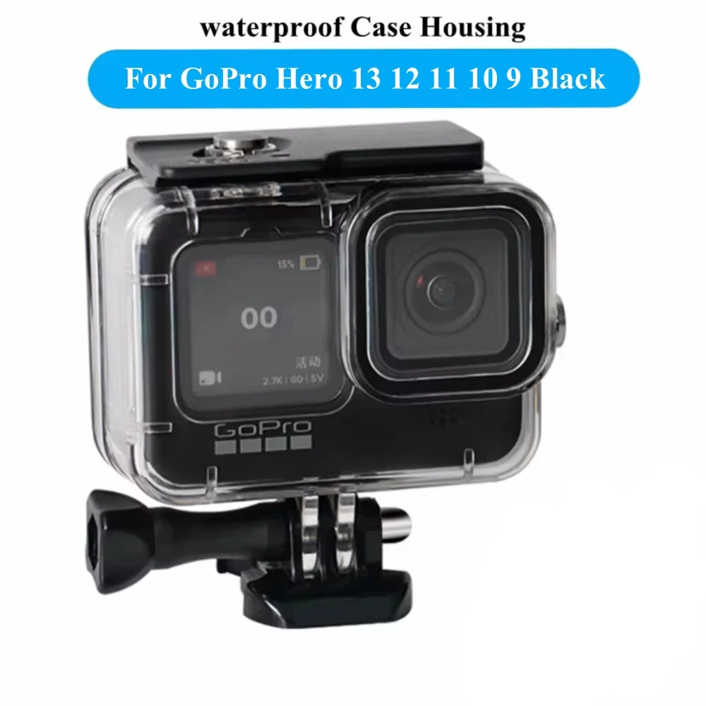 Wasserdichtes 60M Gehäuse für GoPro Hero 13 12 11 10 9 Black Case Tauchschutz Unterwasser-Tauchabdeckung für Go Pro 9 Zubehör Image