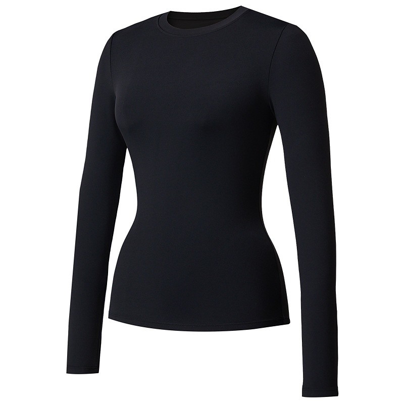 Women's pilates top Yoga Shirts Workout Tops Crew Neck Skin Friendly Lightweight Comfortable Tight Fit Long Sleeve Sports Solid Color Top For Gym Workout Running Fitness Activewear