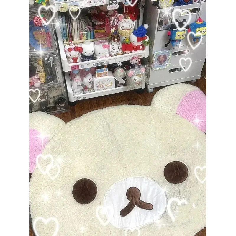 VIKAMA Cartoon Lazy Bear Carpet Soft Plush Anti Slip Floor Mat, Suitable For Bedroom, Office Decoration, Home Decoration Carpet