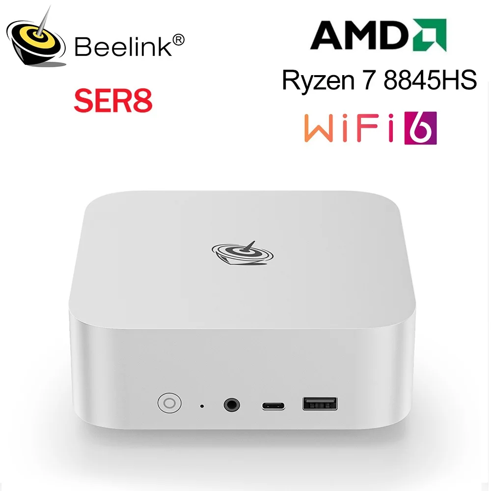 Beelink SER8 R7 8745HS 8845HS SER5 Max R7 AMD 7735HS R5 5500U R3 3200U Mini PC 16G RAM 500G SSD Win 11 Desktop Gaming Computer