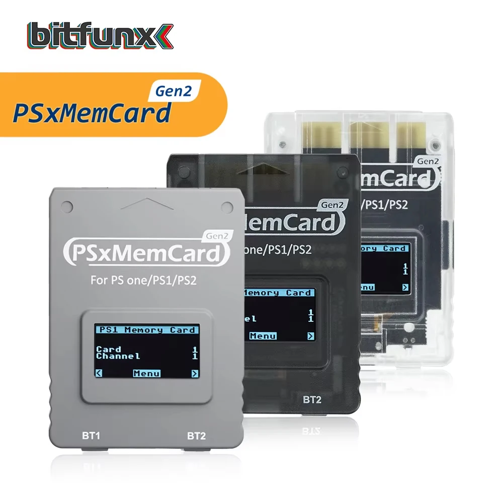 Bitfunx PSxMemCard Gen2 Sd2psXtd to Store Saves for PS1 and PS2 Games for PlayStation1 PS One Playstation2 Game Consoles