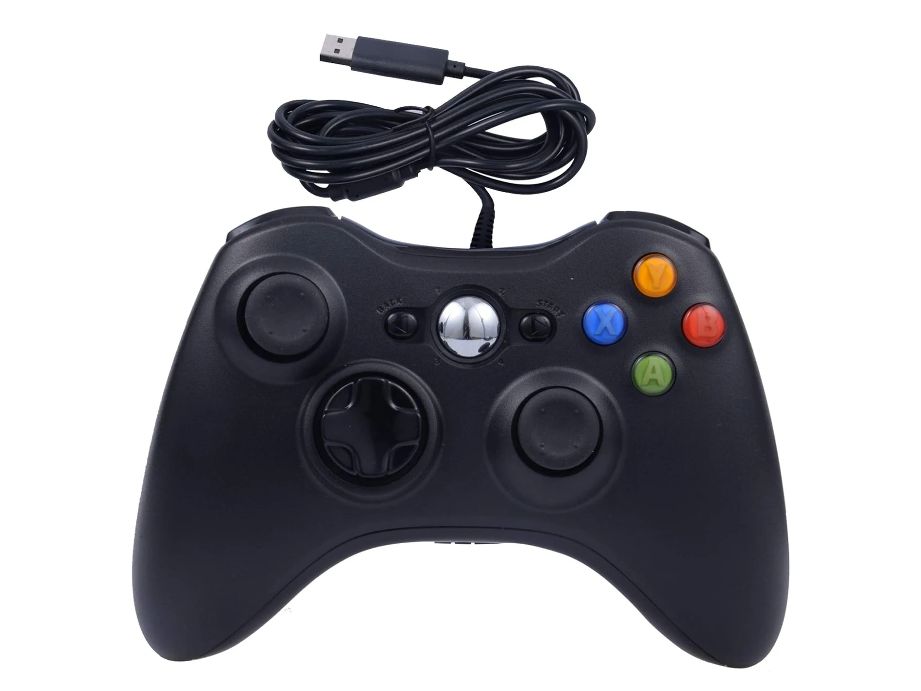 Wired Game Controller for Xbox 360 with Dual-Vibration,Compatible with Xbox 360/360 Slim&PC Windows 7,8,10,11
