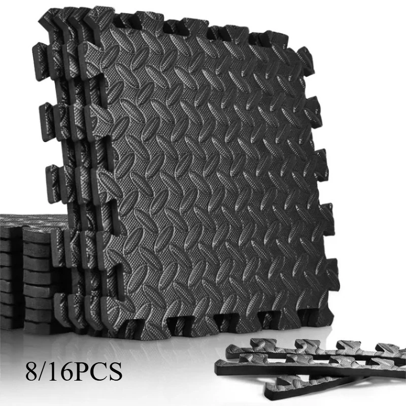 8/16 Pcs Foam Fitness Non Slip Yoga Mat Fitness Floor Tile Protection Pad Fitness Equipment Mat Suitable for Indoor Fitness