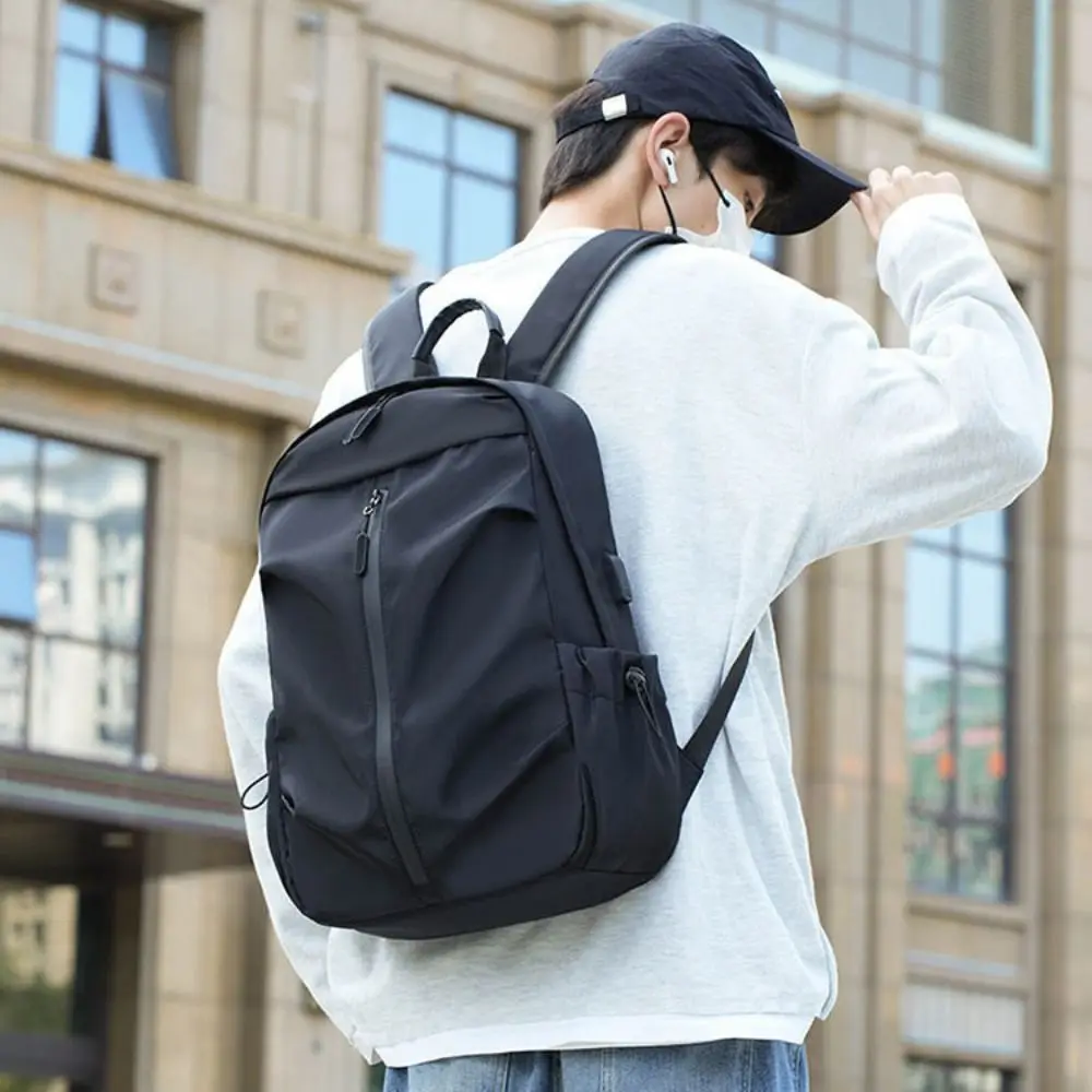 Nouveau sac à dos polyvalent en nylon, grande capacité, gris, noir, bleu, sac à dos d'école pour étudiants, lavable, sac d'école pour hommes et femmes