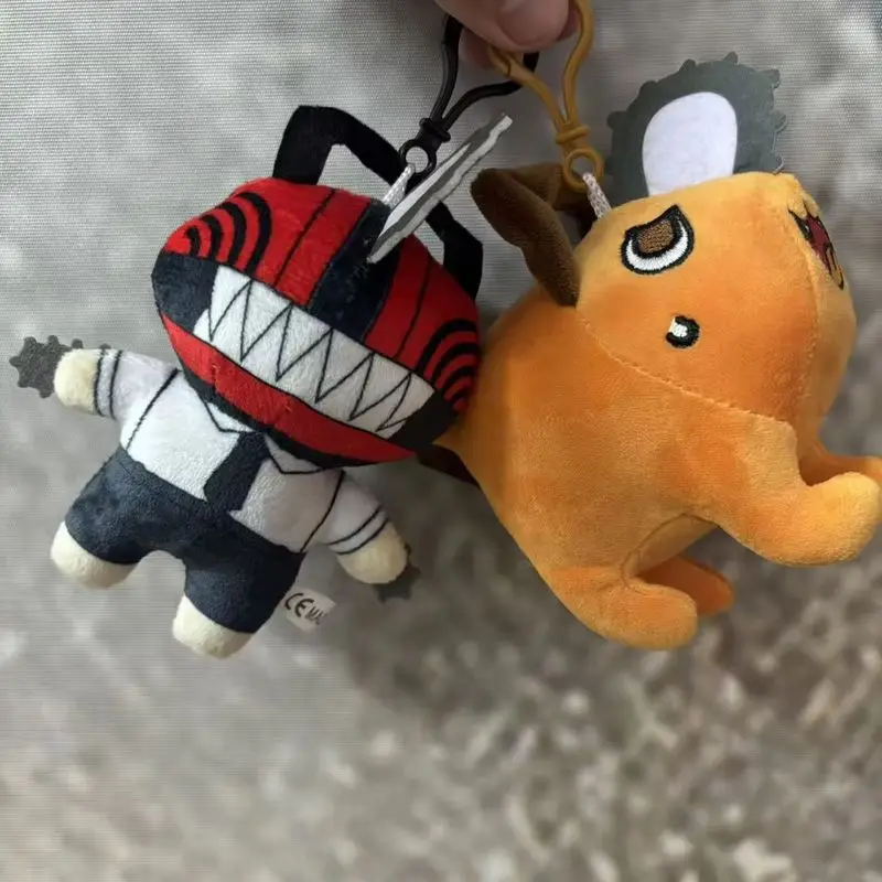 Neu auf Lager: 12cm Anime Chainsaw Man Plüschpuppen, Cartoon Pochita Orange Hund Puppe Anhänger Spielzeug für Kinder Geburtstagsgeschenk Image