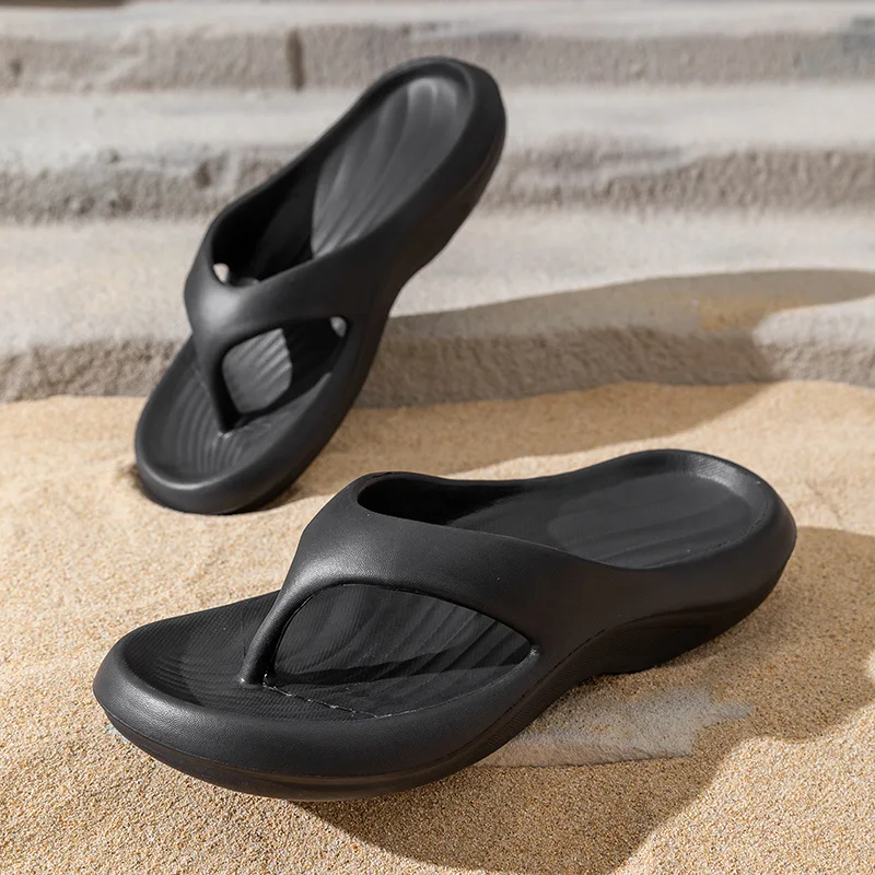 Modische Herren-Slipper für Sommer, Innenbereich, Rutschfest, Verschleißfest, Dusch- und Outdoor-Flip-Flops für Paare, Strand-Sandalen Image