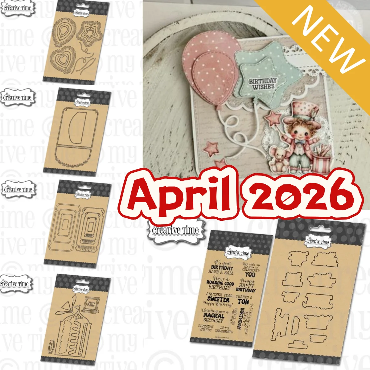 Nouvelles matrices de découpe en métal motif billetterie et ballon festonné, tampons transparents pour cartes de vœux DIY, scrapbooking et gabarit de gaufrage, avril 2026