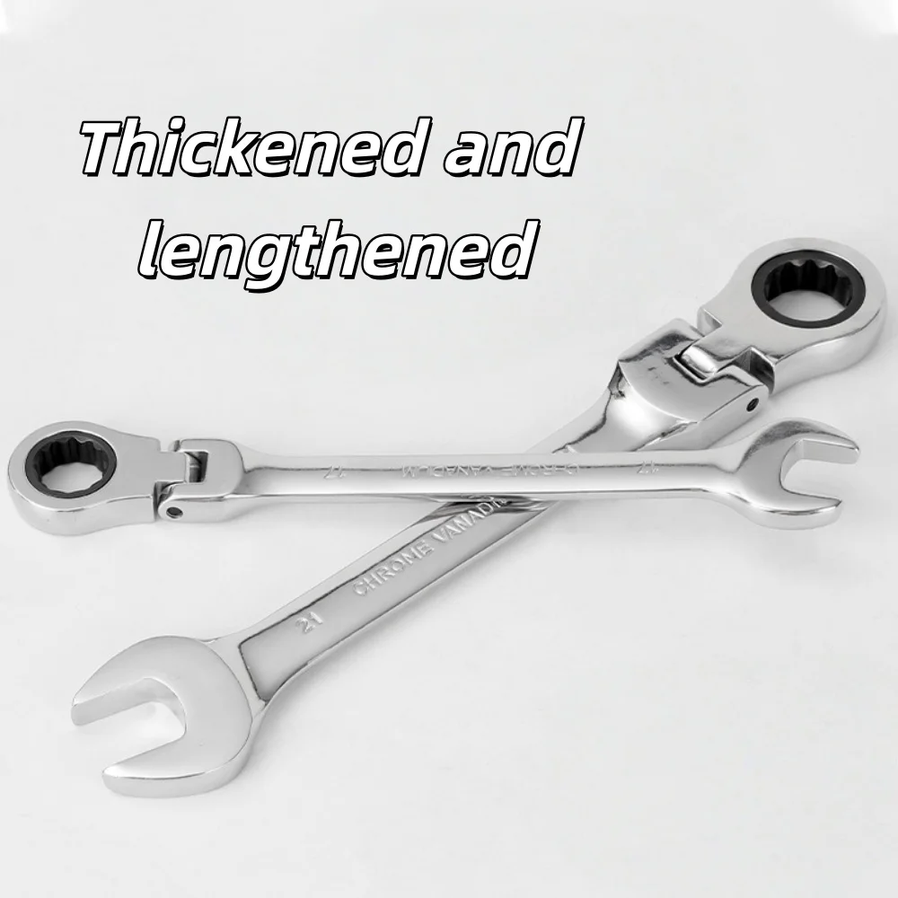 Schraubenschlüssel-Set mit Verstellbarem Ratschenschlüssel 6mm, Reparatur-Schnellenschlüssel für Fahrräder, Autos, Mechanische Werkstatt, Handwerkzeug-Set Image