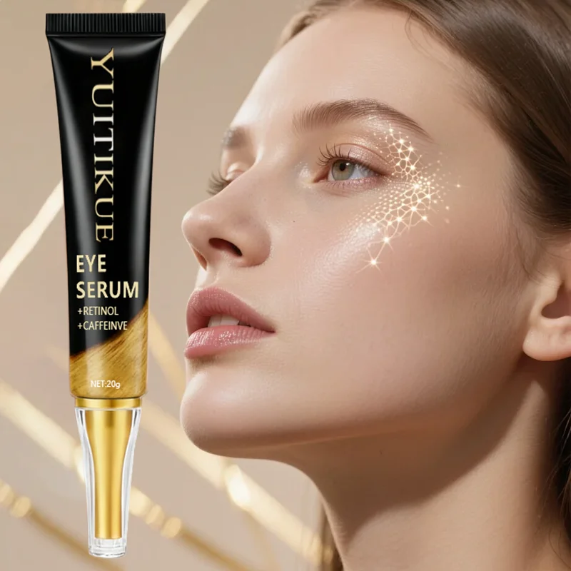 YUITIKUE Koffein-Augencreme 20g - Schnell Wirkende Straffung & Lifting, Belebt den Augenbereich, Tag- & Nachtnutzung, Reduziert Schwellungen Image
