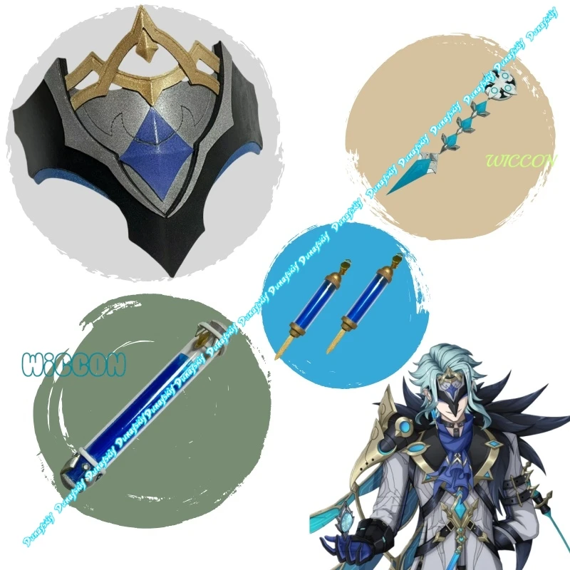 Genshin Impact Games Fatui II Doctor Dottore Cosplay Masken Requisiten Ohrringe Anime Kostüme Zubehör für Frauen Männer Partygeschenke Image