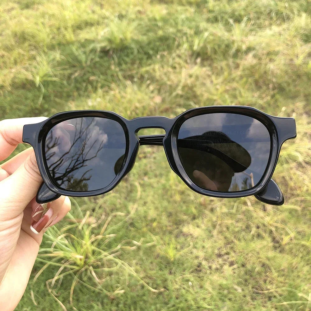Neue japanische Stil handgemachte Acetat Damen Sonnenbrille Männer klassische quadratische Rahmen Brillen Luxus Designer Vintage Sonnenbrille Image