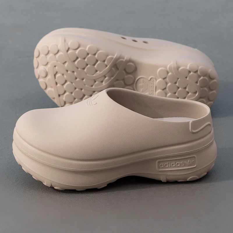 Adidas (Adidas) Trefoil Damen-Sneaker, modische Pantoletten, bequeme, atmungsaktive Freizeitschuhe, Sandalen, Hausschuhe Ie7052