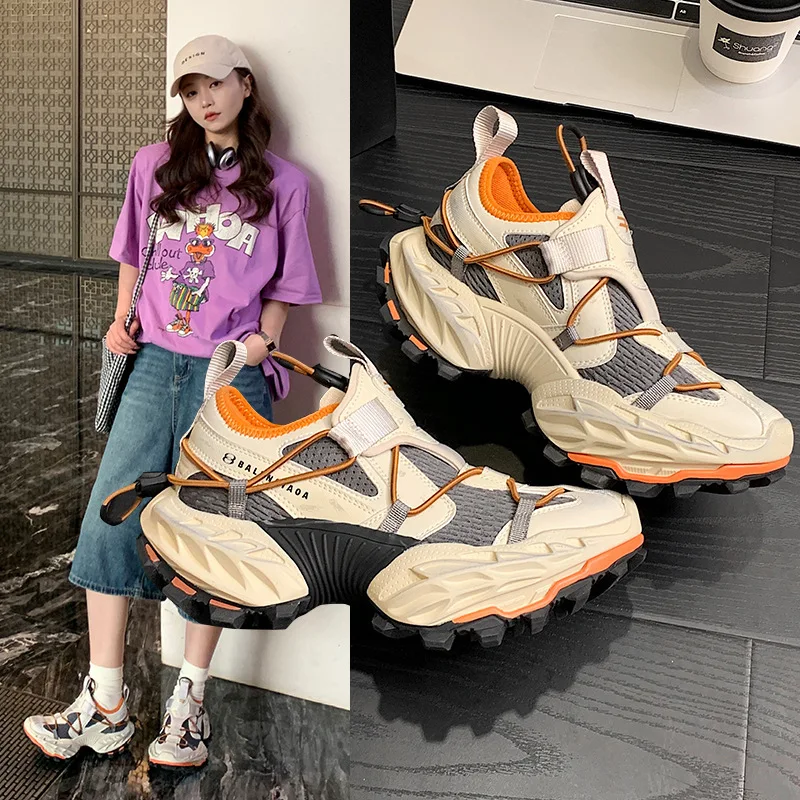 Designer Chunky Sneakers für Damen und Herren Echtleder Sportschuhe Street Style Dirty Daddy Schuhe Unisex Sneakers mit Breiter Sohle Größe 41 42