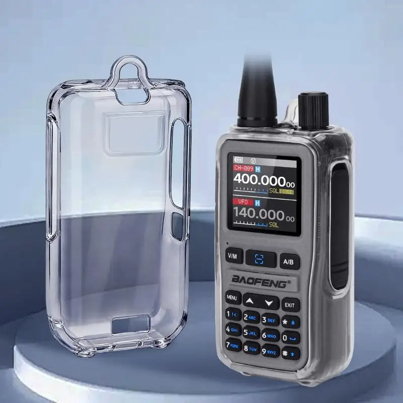 【Y】UV5RMINI Transparenter Walkie-Talkie-Schutz aus hochwertigem Silikon, Fallschutz, staubdicht, nur für UV-5R Mini-Radio Image