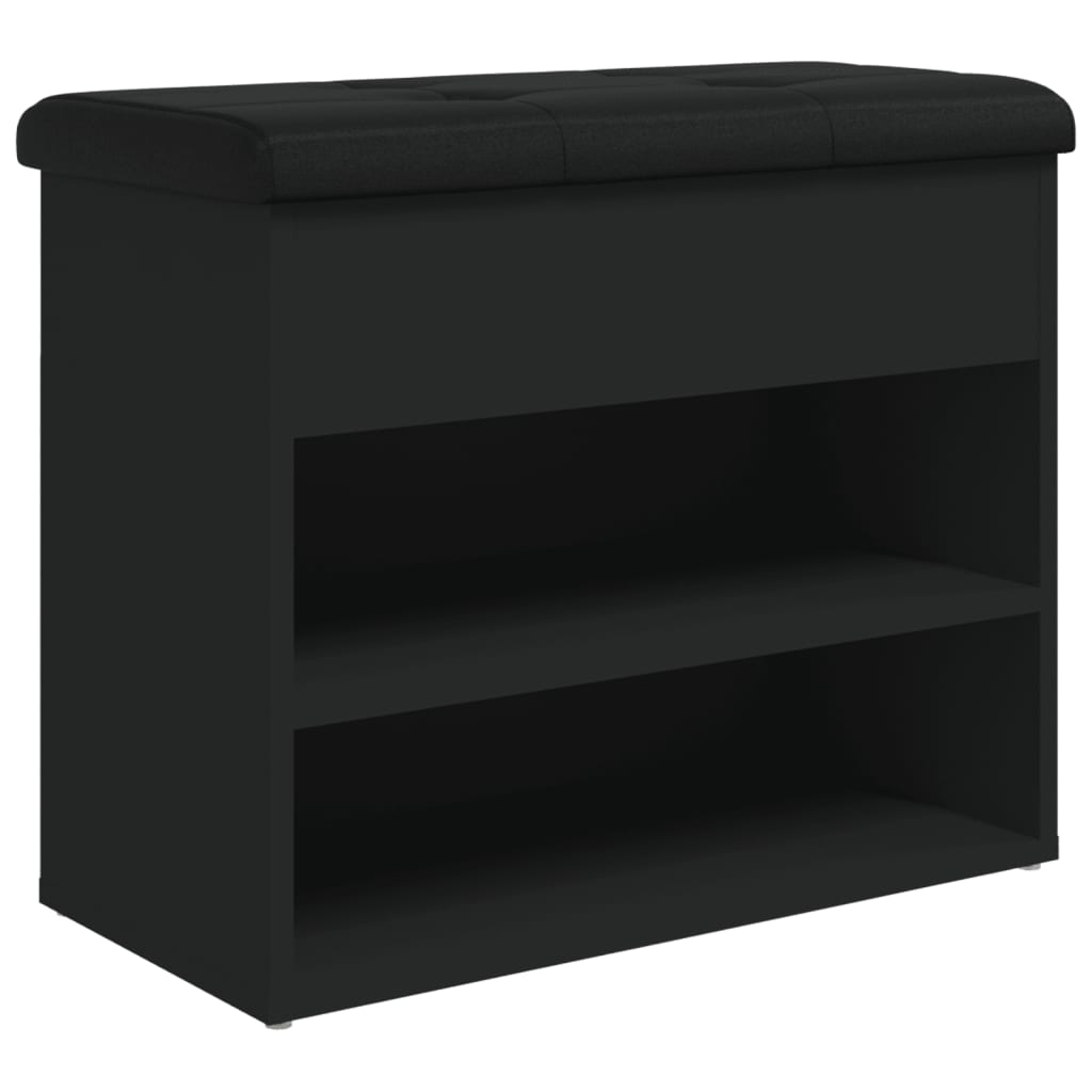 vidaXL Schuhbank Schwarz 62x32x50 cm Holzwerkstoff Image