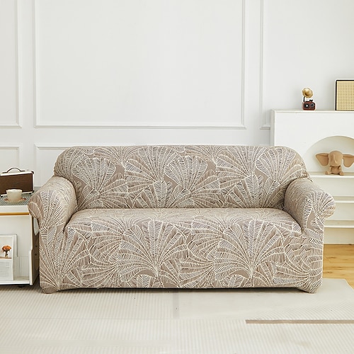 Bedruckter Stretch-Sofabezug mit kostenlosem Kissenbezug, elastischer Sofabezug für Zweisitzer und 2-Sitzer-Sofa Image