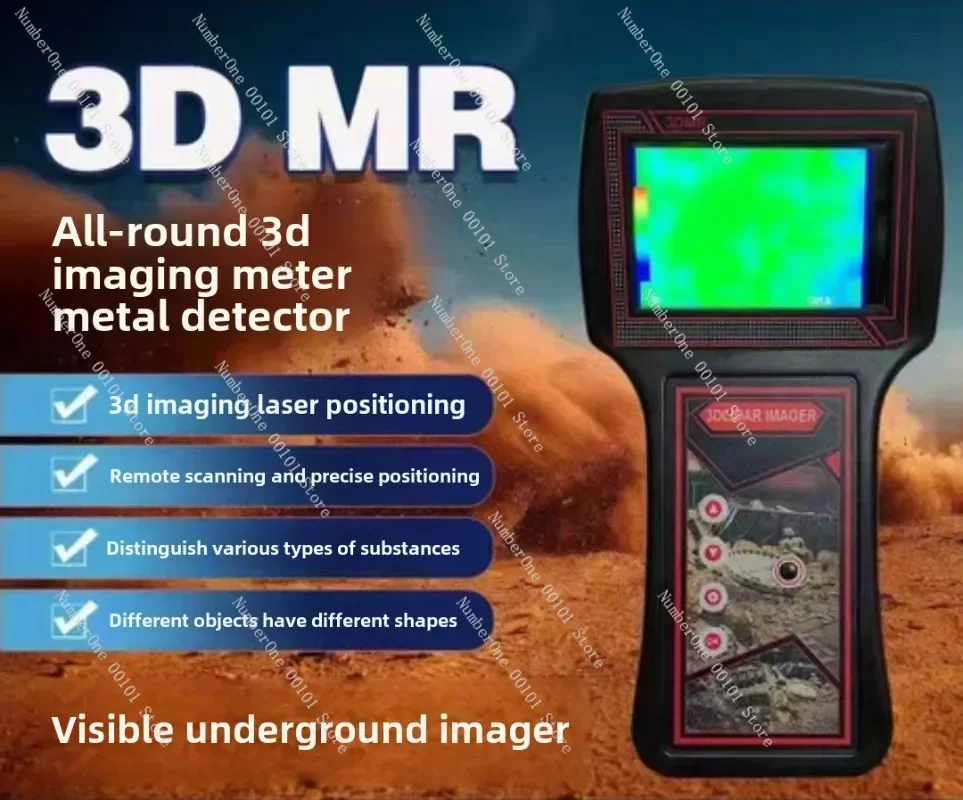 Ferngesteuertes visuelles 3D-Untergrund-Metalldetektorgerät, Bodenradar-Bildgebungsinstrument für den Außenbereich mit hoher Präzision Image