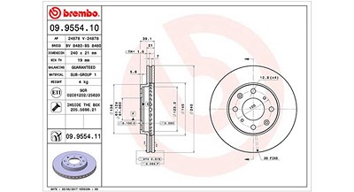 Magneti Marelli Bremsscheibe [Hersteller-Nr. 360406028200] für Honda