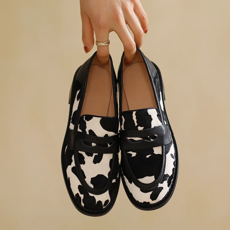 2026 Damen-Loafer für formelle Anlässe aus echtem Leder, rutschfeste Damen-Bootsschuhe, große Größen für Frühling und Herbst, Damen-Lederschuhe