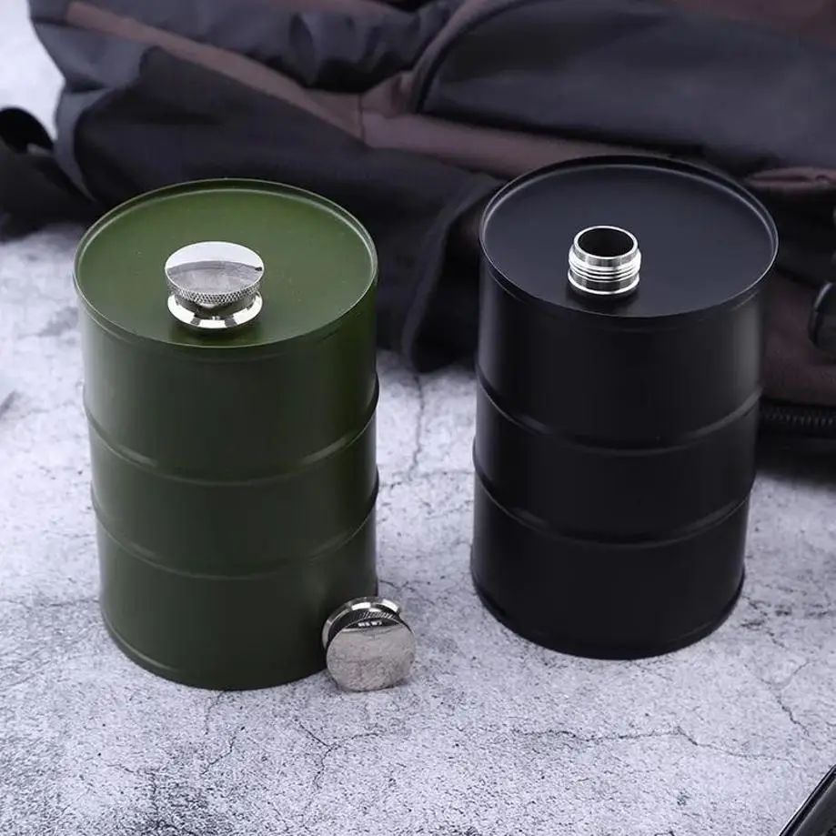 1 Stück Edelstahl Wasserflasche tragbare Outdoor kleine Mini Wasserflasche Eimer Öl Eimer Wasserflasche Home Küche Werkzeuge Image