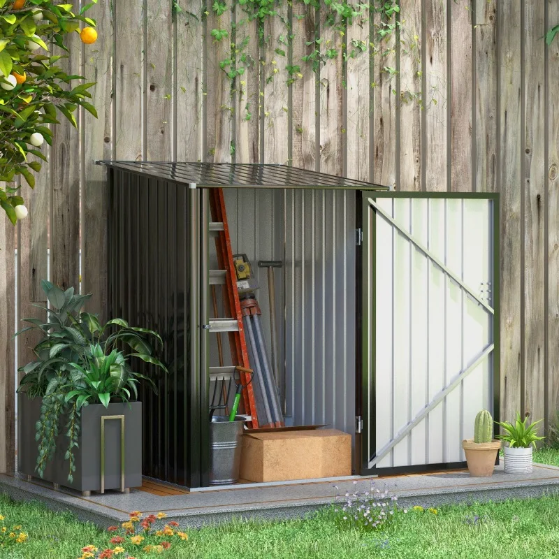 Abri de jardin/abri à outils 100 x 100 cm ​ ​ Abri de jardin / remise. Fabriqué en métal robuste, idéal pour ranger les outils agricoles dans une cour ou un jardin, et peut également servir de remise