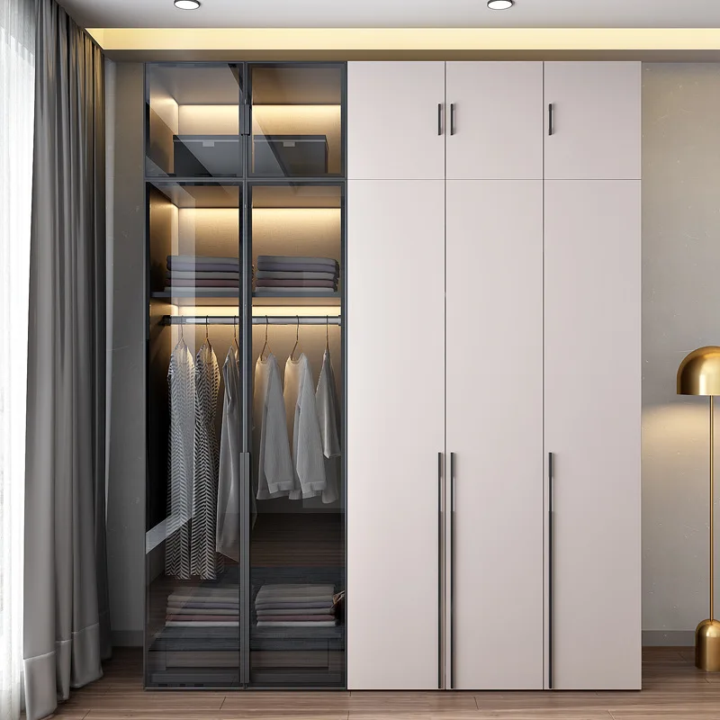 cg-Custom Modernes Design 2 4 6 Türen Holz-Kleiderschrank Heimaufbewahrung Luxus Holz-Kleiderorganizer Schlafzimmermöbel #