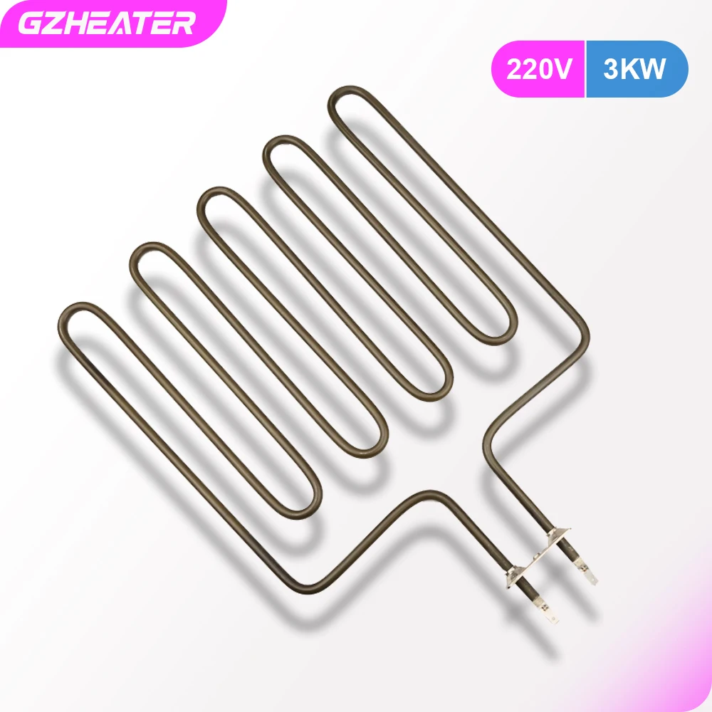3000 W 220 V elektrisches Sauna-Heizelement, 5 HE, gerader Rohrherd, Grill, Ersatzteil, lufttrockene Heizung für Badeofen Image