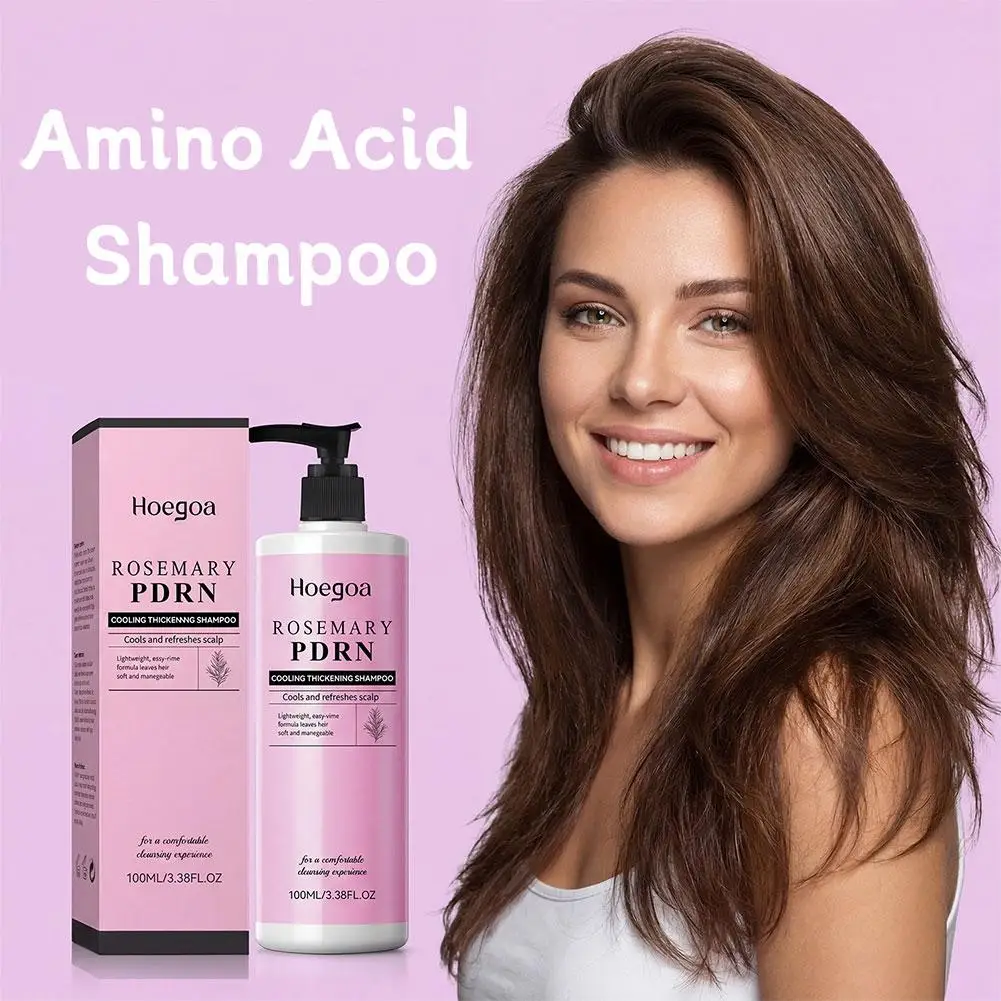 100ml Rosmarin PDRN Aminosäure-Shampoo - Kühlende & Verdichtende Formel, Silikonfrei für Sanfte Tägliche Haarpflege Image