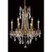 Elegant Lighting Rosalia 23 Inch 6 Light Chandelier - 9206D23PW-GT-RC