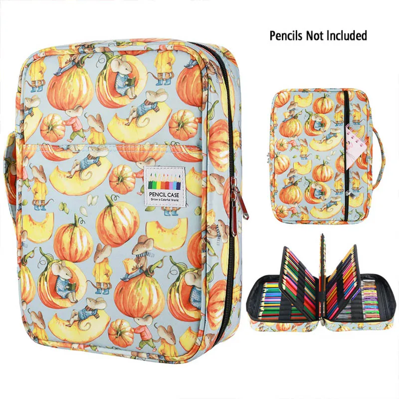 216 Slots Große Kapazität Bleistift Tasche Fall Organizer Kosmetik Tasche Für Buntstift Aquarell Stift Marker Gel Stifte Tolle Geschenke Image