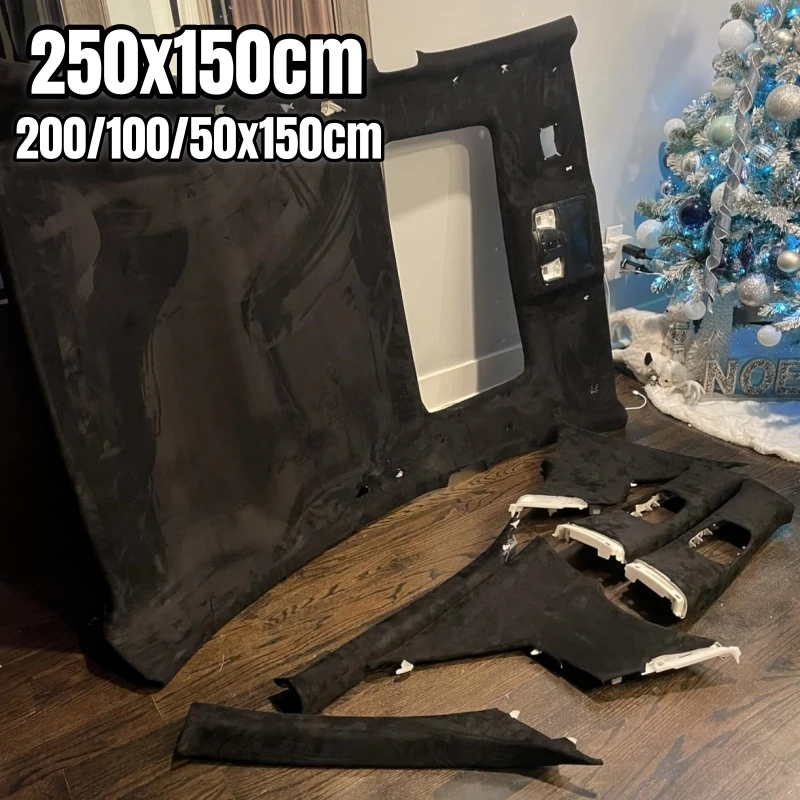 Max 250x150cm Auto-Dachhimmel Wildleder-Stoff Ersatzmaterial für Autoinnenraum und Heim-Dachpolsterung Image