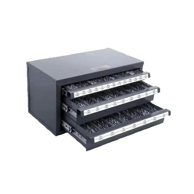 SucceBuy Bohrer-Spender, Schrank, Bohrer-Organizer mit drei Schubladen, Schrank, Stahl-Bohrerspender, Organizer, Schrank-Aufbewahrung