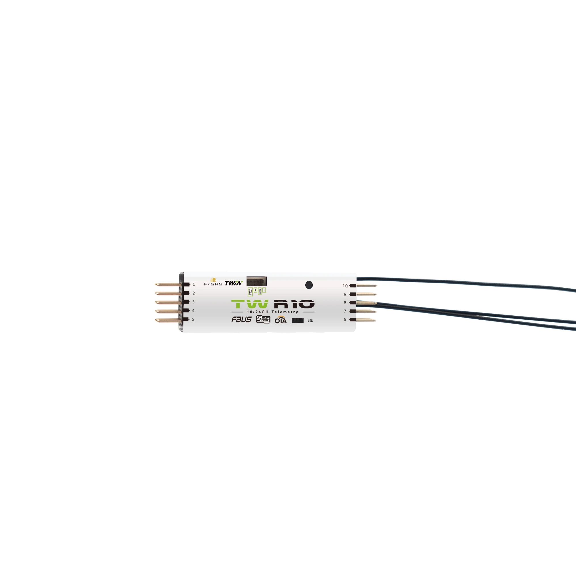 FrSky TW R10 Empfänger mit gleichzeitiger Funktion, Dual 2,4G TW-Modus für Fernbedienungssysteme Image