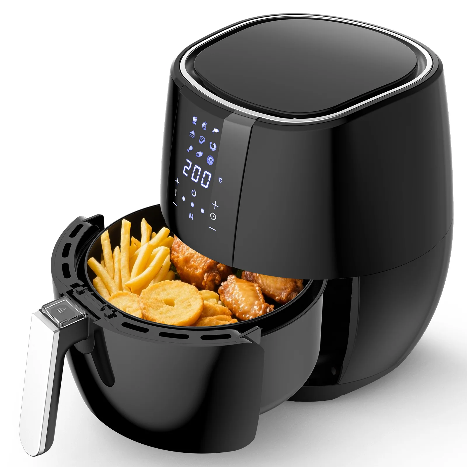Heißluftfritteuse 4,5L 7-in-1 1500W - 7 Funktionen: Toasten/Air Fry/Braten/Dehydrieren - Spülmaschinenfestes Frittierkorb - Kompakt 30cm Image
