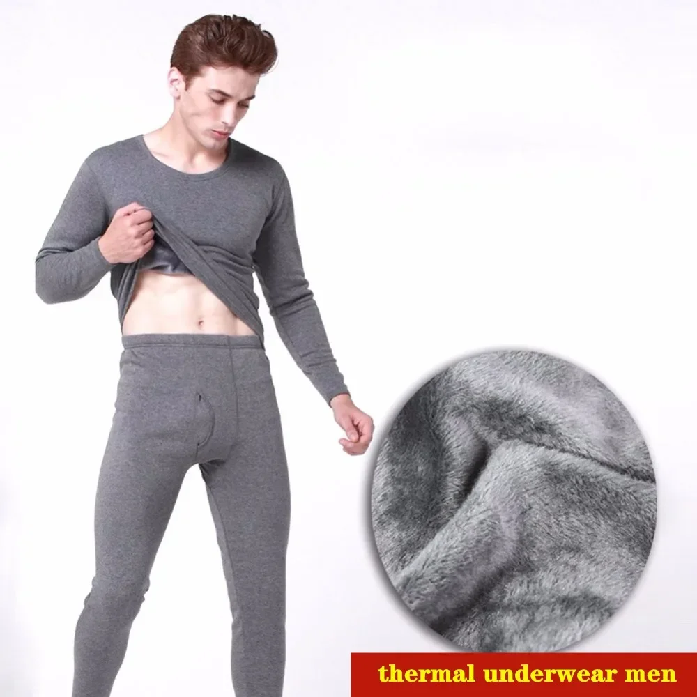 Sous-vêtement thermique hiver longs Johns hommes garder au chaud hauts + pantalons ensemble vêtements épais confortables ensembles de sous-vêtements thermiques