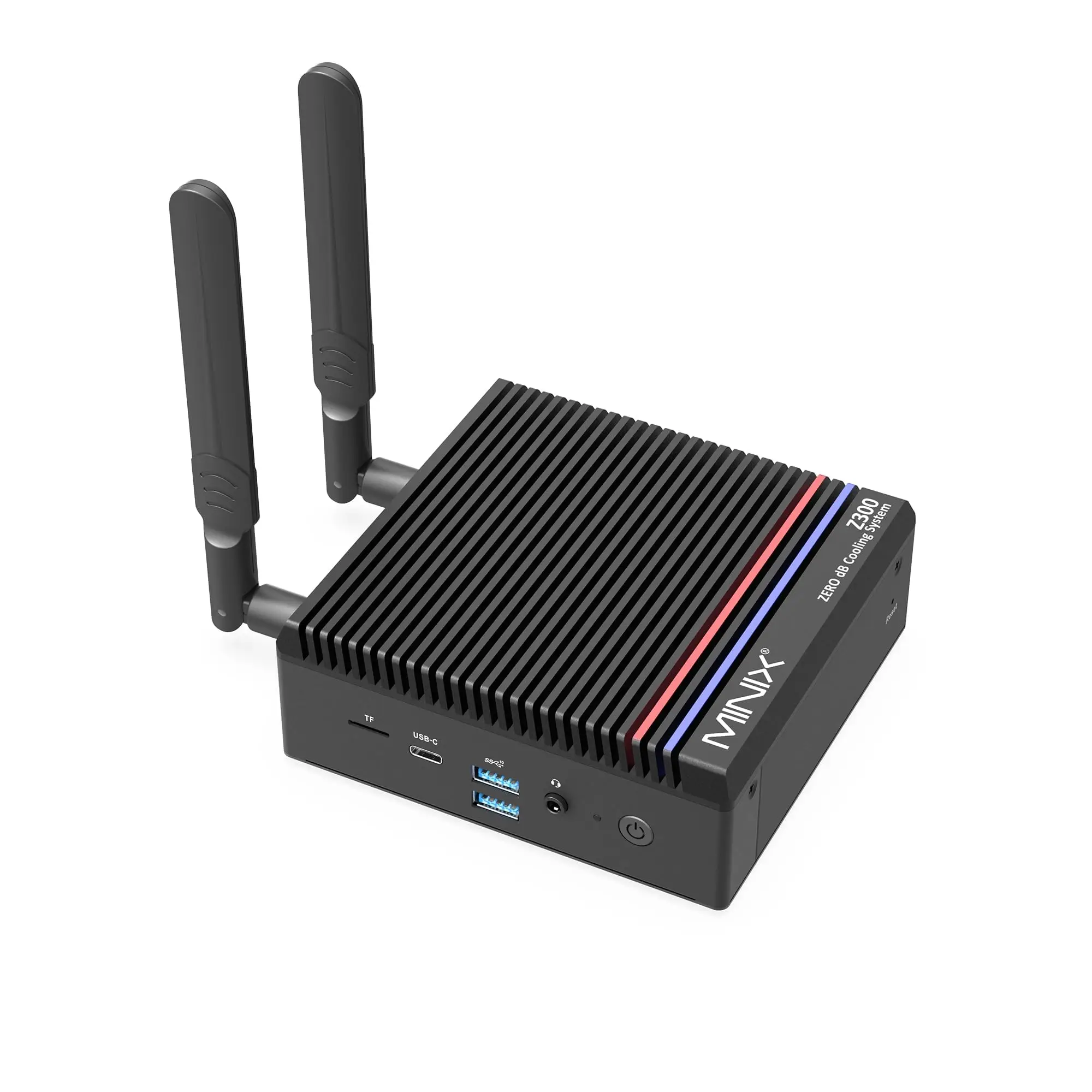 Mini PC sans ventilateur MINIX, Intel 12e génération N300, NEO Z300-0dB 16 Go DDR4, 512 Go M.2 PCIe x 4 SSD, ordinateur de bureau micro, double écran 4K/LAN 2,5 G, pour le multitâche en entreprise, à domicile ou au bureau
