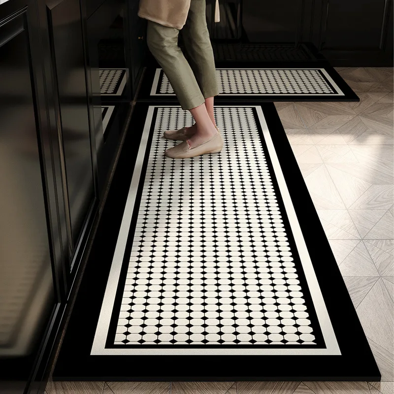 Modern Kitchen Carpet Mat Non-slip Rug Home Decoration Geometric Pattern Floor Mat for Kitchen Decor Carpets for Living Room