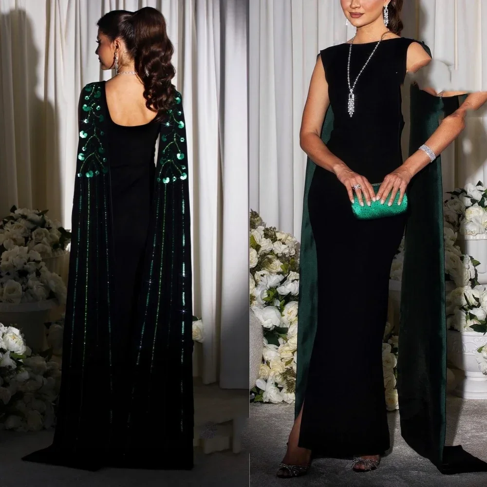 Customized Mesprit High Quality Exquisite Jewel Mermaid Evening Dresses Halter Straps S Anke Length Custom Dress