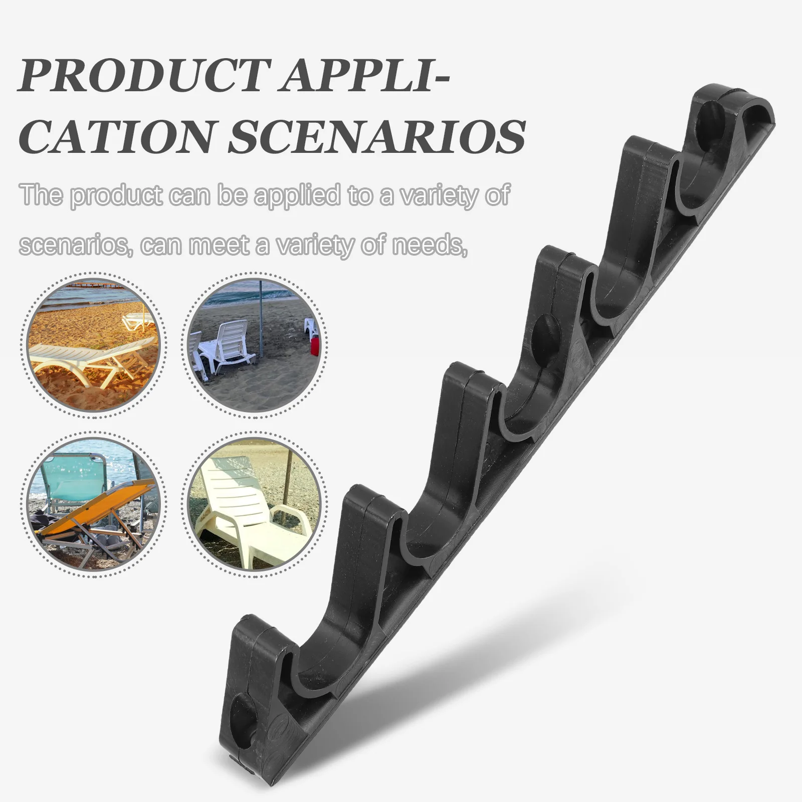 2pcs Outdoor Lounge Chair Adjustment Bracket Plastic Office Computer Chair Support Buckle for Outdoor Garden Lawn Balcony Chair