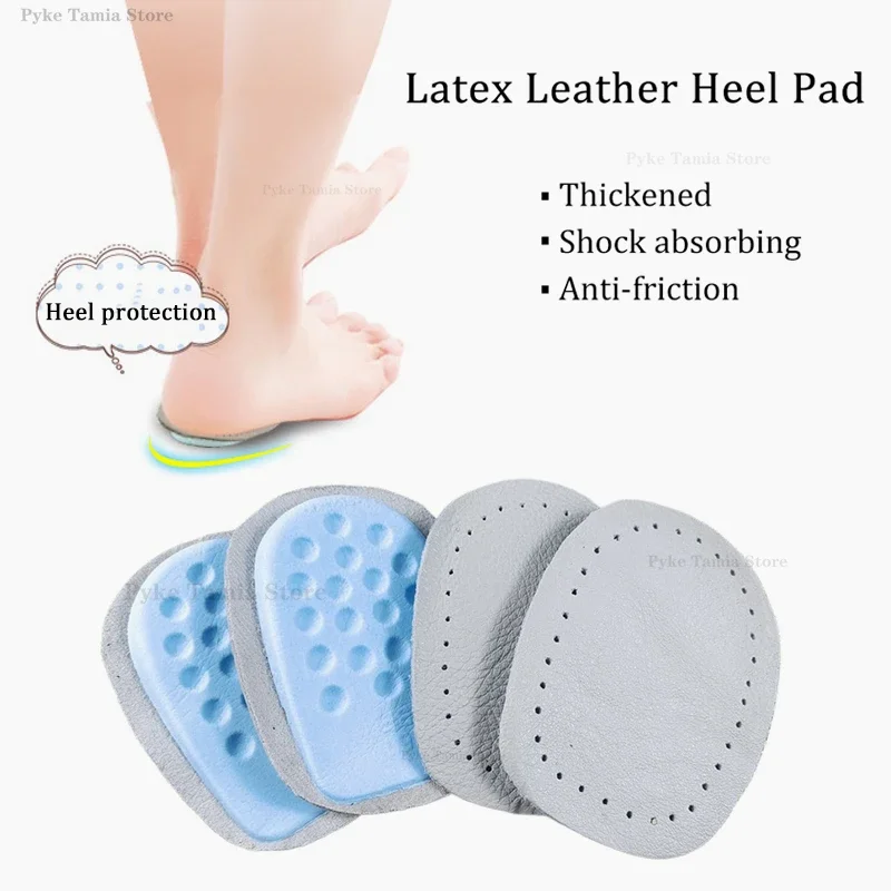 Latex-Leder-Fersenpolster: Orthopädische Einlagen zur Fußgewölbestütze, Schmerzlinderung und Fußmassage, Halbeinlagen zur Größenerhöhung