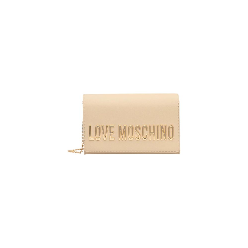 Love Moschino Beiger Polyethylen-Handtasche