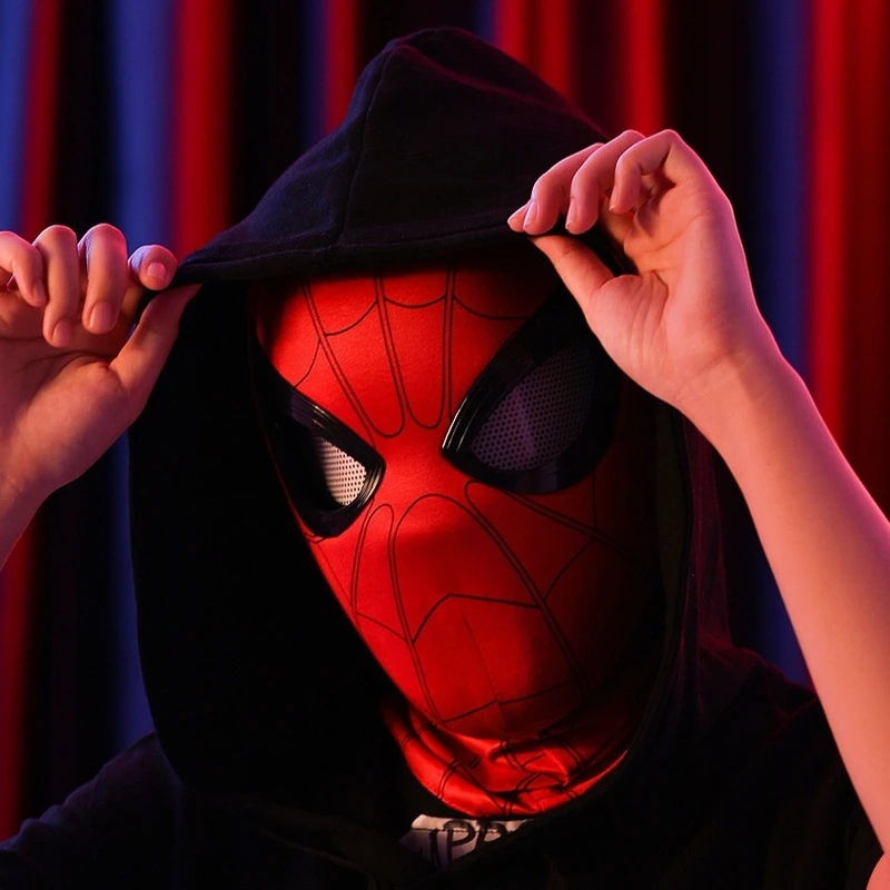 Neue Spiderman-Maske mit Beweglichen Augen Ferngesteuert Peter Parker Spiderman Spielzeug Kinder Halloween Cosplay Kostüm Maske Image