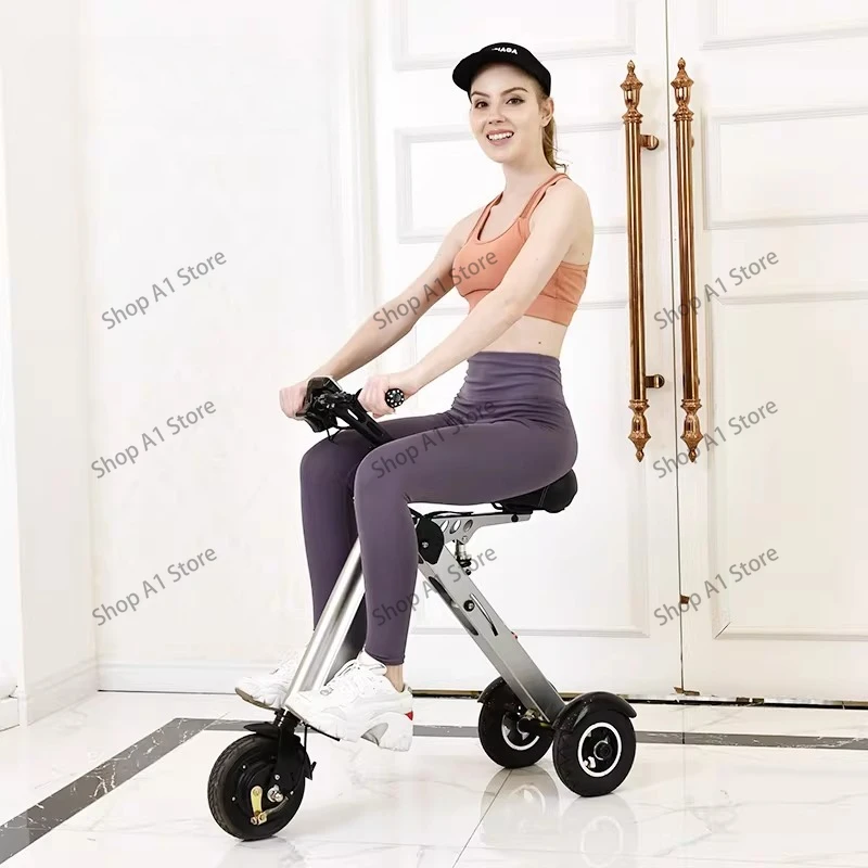 Mini voiture électrique pliable pour adultes, voiture électrique à trois roues, petit vélo d
