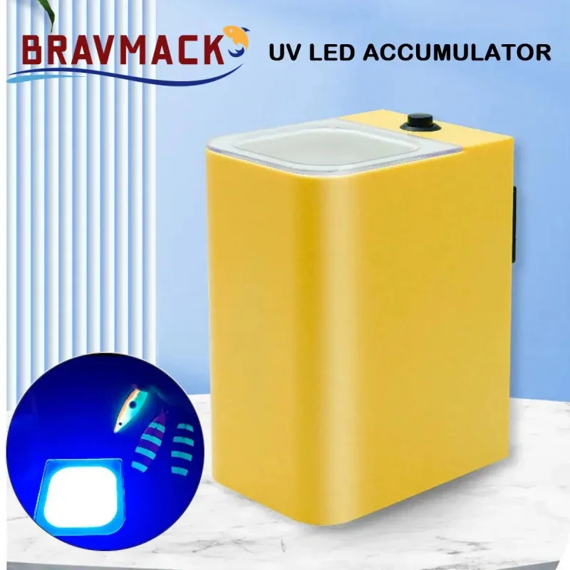 BRAVMACK-UV Feuerzeug-Akkumulator-Jig, weicher Köder, LED-Blitz, leuchtet im Dunkeln, Angelgerät, Tintenfisch-Licht-Ladegerät für Meeresangeln Image