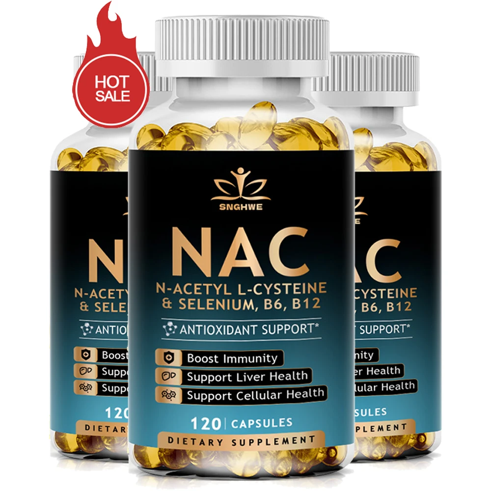 3X NAC Glutathione Capsules Vitamin B6 Vitamin B12 Selenium for Women and Men Beauty Health