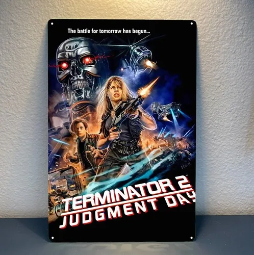 Terminator 2: Judgement Day Film-Metallposter – Blechschild-Größe: Image