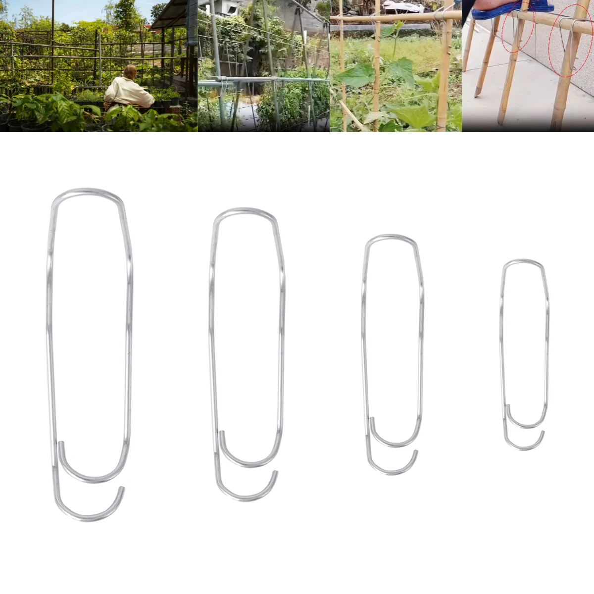 Pflanzen gitter Stahl clip Garten Obstgarten 8//20mm Rohr Blume Gemüse Obst Rebe Kletter stütze Schnalle 10/20/Stk Image