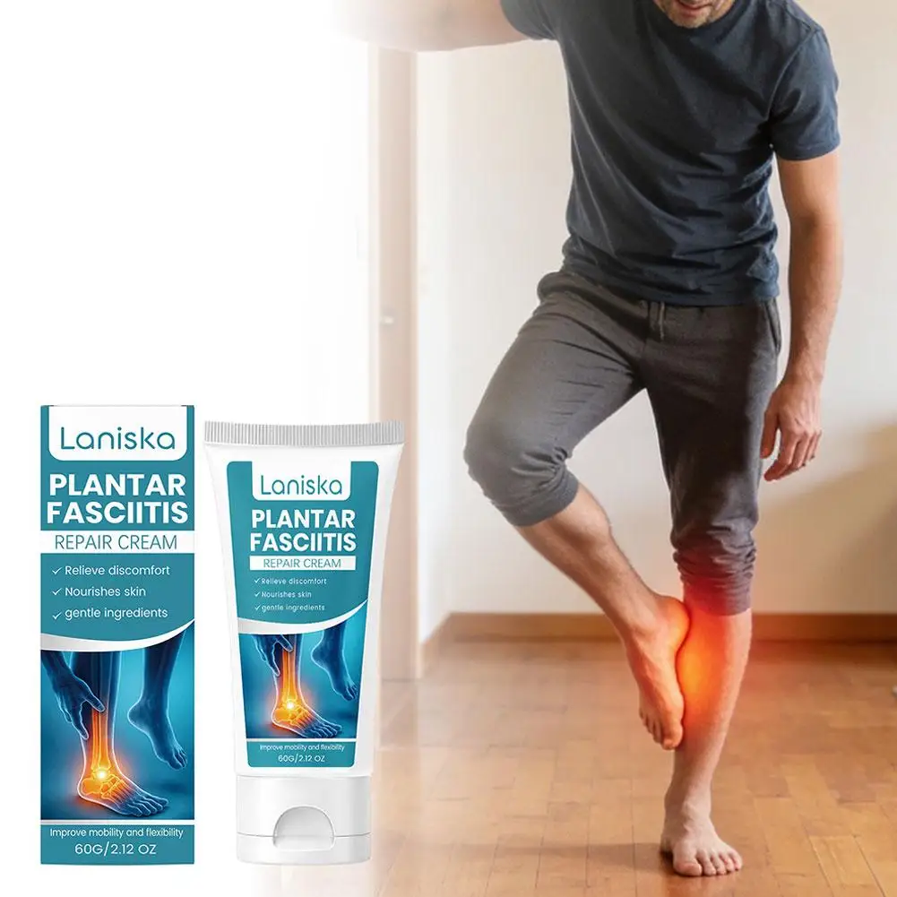 1-5 Stück 60g Natürliche Plantarfasziitis-Linderungscreme 60g – Lindert Fersenschmerzen & Knochensporn, sanfte Formel für Fußmobilität Image