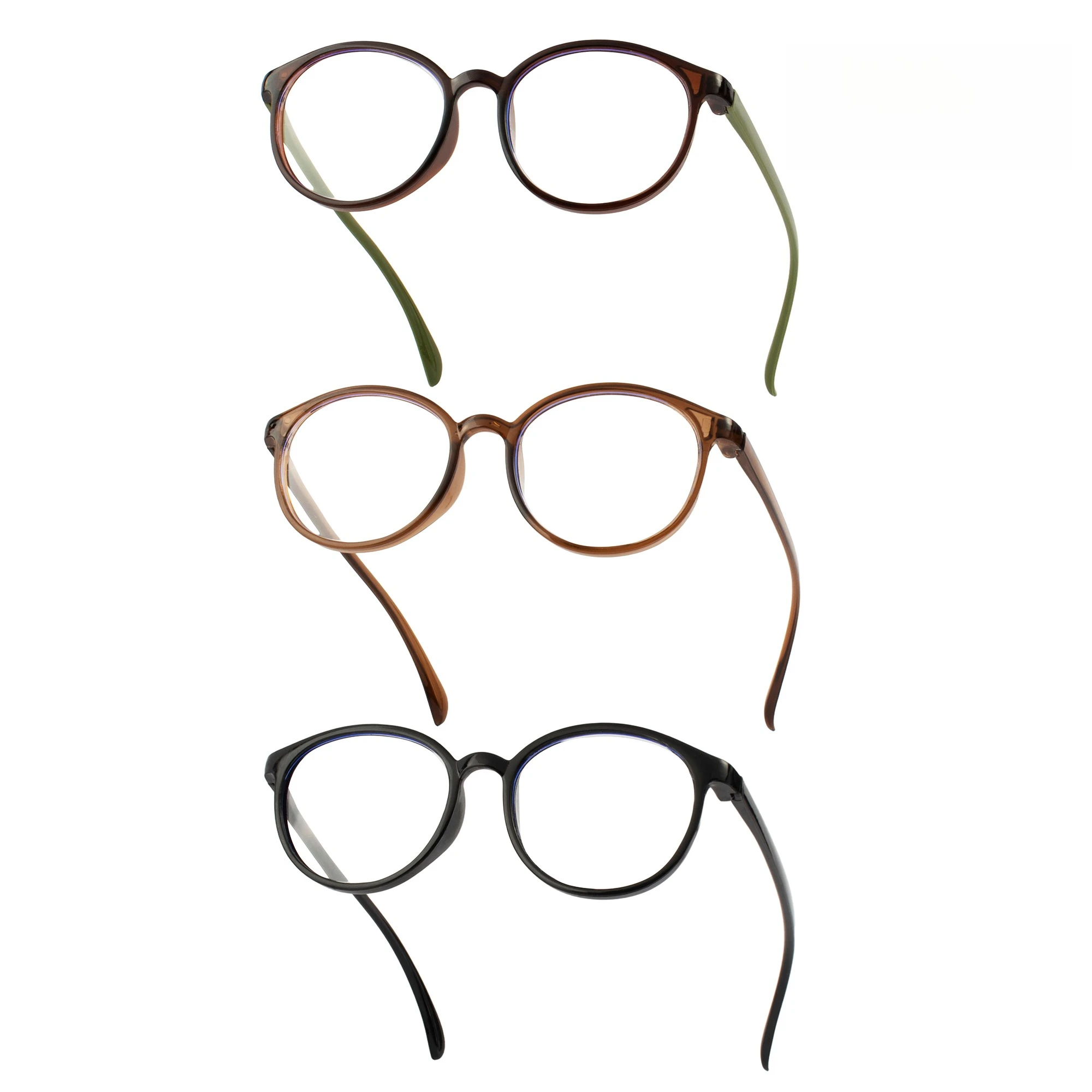 Vintage Retro Runde Optische Brillengestelle für Damen und Herren Lese- und Alterssichtbrillen mit Dioptrien von 0 bis +4,0 Image